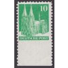 Americká a Britská zóna, 1948, 10 Pf Kostel, vynechaná perforace, * po nálepce