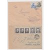 3.6.1953, neúplné frankatury, DR Hodonín 21.6.53 a Bystřice pod Hostýnem