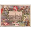 1938, Praha, Sletová razítka na propagační pohlednici, neprošlé, dv