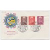 1957, obálka FDC 572-74 Europa, neprošlé, lehký fald