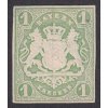 Bayern, 1867, 1 Kr Znak, MiNr.14, (*) bez lepu, lehce zeslabeno