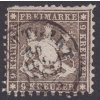 Württemberg, 1863, 9 Kr Znak, MiNr.28d, razítko, krátké zoubky, dv