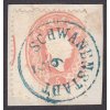 1860, 5 Kr Franc Josef, razítko Schwanenstadt, MiNr.20, svislý lom