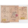 1897, 3 kusy úředních obsílek z let 1897/1912, 2krát R, část. s doplatkama