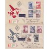 1950, DR Budapest, R-letecká FDC zaslaná do ČSR, stopy pošt. provozu