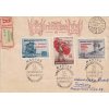 1954, DR Budapest, R-FDC zaslaná do ČSR, stopy pošt. provozu