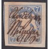 Bayern, 1868, 7 Kr Znak, přepis, MiNr.21, malá dirka