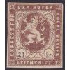 1880, Městská pošta Litoměřice - Leitmeritz Hofer, 20 Kr Lev, (*)