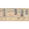 1936, 5 kusů útržků frankovaných formulářů