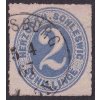 Schleswig-Holstein, 1865, 2 S modrá, MiNr.16, razítkované, lom