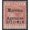 Maroko, 1898, 40 C Viktoria, MiNr.5Ia, těžká * - viz. foto, SPECIMEN
