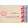 1938, Zeppelin Sudetenland, dopis vyfr. pestrou frankaturou, DR Frankfurt