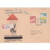 1961, R-dobírka vyfr. pestrou frankaturou, DR Praha, zasl. v roce 1961, prošlé