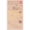 1887, 3 kusy mezinárodních dopisnic, prošlé v letech 1887-1912, DR Praha