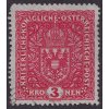 1917, 3 Kr Znak, MiNr.205II, razítkované, krátké zoubky