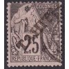 Tahiti, 1893, 25 C Alegorie s přetiskem, MiNr.14, razítkované, lehké vlomy