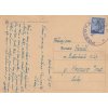 Vrchlabí, pohlednice zasl. v roce 1945 do Hronova, stopy pošt. provozu
