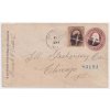 USA, 1888, celinová obálka 2C dofr. známkou 10C, DR Metano, prošlé