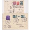 Kassa, Ersekújvár, 2 ks celistvostí, prošlé v roce 1938, různé frankatury