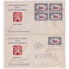 USA, 2 ks pamětních obálek vyfr. zn. 5 C Vlajka Československa, číslované,