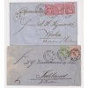 Nordpostbezirk, 2 ks celistvostí z let 1868-1870, různé frankatury a jakost,