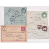 Egypt, 1894, 4 kusy dopisnice, 2krát dofr., prošlé v letech 1894-1903,