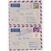 Israel, 1950, 2 kusy leteckých dopisů zaslaných roce 1950 do ČSR,