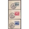 1939, 6-25 Pf série Autíčka, MiNr.686-88, výstřižky, pamětní razítka