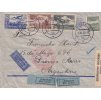 1935, DR Praha, let. dopis zasl. v roce 1935 do Argentiny, pestrá frankatura,