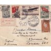 1938, DR Moskva, R-dopis zaslaný do Londýna, pestrá frankatura, horší jakost