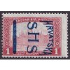 1918, 1 Kr Parlament, jiný typ přetisku SHS, MiNr.79, * po nálepce
