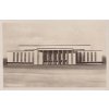 1935, Berlin, Deutschlandhalle, pohlednice, neprošlé, nálepka na líci