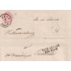 1866, DR Pest + Nach abgang der post, skládaný dopis zasl. na Slovensko,