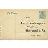 1905, dopisnice 5Pf Germanie, firemní přítisk