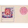ČSPP v Anglii, 1941, propagační karta, pamětní razítko, neprošlé, dv růžek
