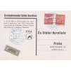 1937, Praha, 1. let Praha-Liberec, propagační pohled zasl. do Prahy, dv