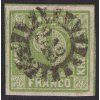 Bayern, 1850, 9 Kr zelená, MiNr.5, razítkované