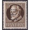 Bayern, 1914, 3 Pf služební, MiNr.12, těžší *