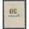 1929, 20 Pa/1 Ghr karmínová, obtisk přetisku, MiNr.880