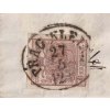 1854, DR Prag Kleins, skládaný dopis zasl. do Schlakenwerthu