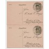 1925, 2 kusy dopisnice 15 Pf Flugpostkarte, pamětní razítko