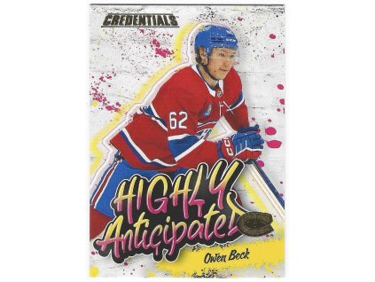 2023-24 Credentials Highly Anticipated OWEN BECK