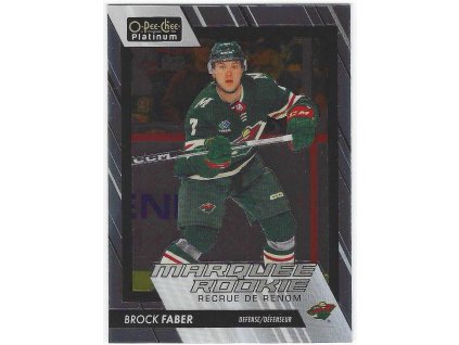 2023-24 OPC Platinum Marquee Rookie BROCK FABER