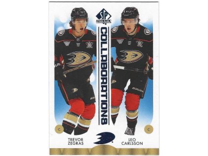 2023-24 SP Authentic Collaborations Blue TREVOR ZEGRAS / LEO CARLSSON