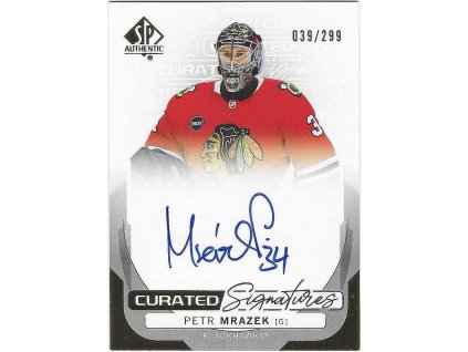 2024-25 SP Authentic Curated Signatures PETR MRÁZEK 39/299