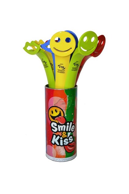 Obouvací lžíce Kiss&Smile plastová 30 cm smile fialová