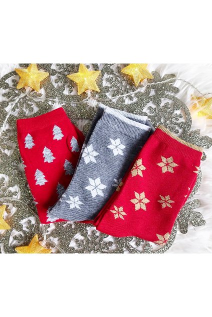 3 páry ponožek vánočních SNX7770