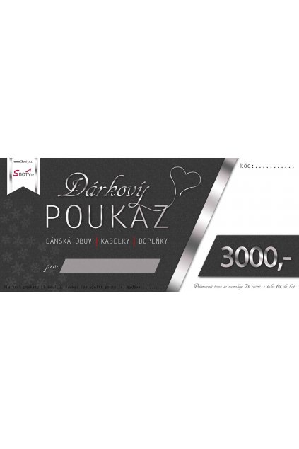 Sboty darkovy poukaz 3000