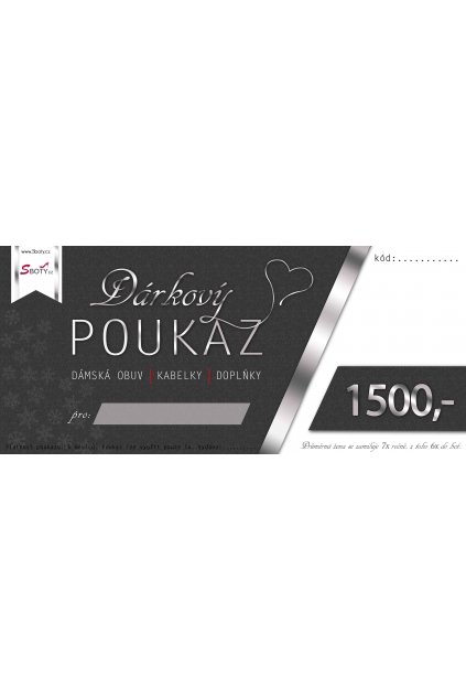 Sboty darkovy poukaz 1500