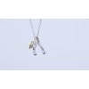 Stříbrný náhrdelník kost s ptáčkem